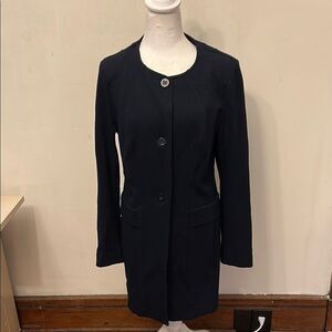 CAbi Navy Blue Button front Blazer Size M EUC